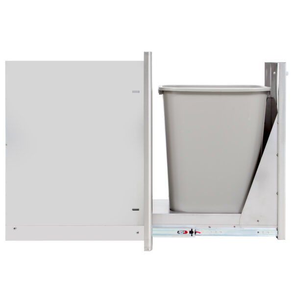 Blaze 14" Stainless Steel Narrow Roll-Out Trash Storage Drawer - BLZ-TRNW-DRW-H - Image 2