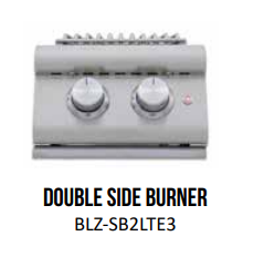 Blaze Premium LTE3 Built-In Double Side Burner with LED Lights and Safety Glow - BLZ-SB2-LTE3