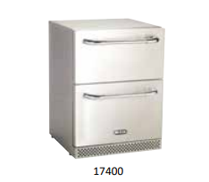 Bull Professional Series: The 5.0 cu. ft. Outdoor Rated Double Drawer Refrigerator (Model 17400)