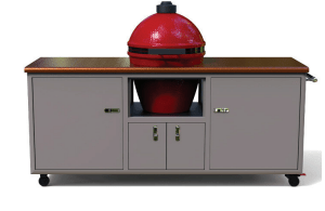 Challenger Designs: 76-Inch Large Torch Kamado Cart with Aluminum Top (17CGC-76LG-AT)