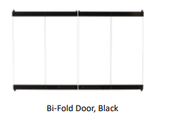 Superior Fireplaces: Bi-Fold Doors for WRE3000 Fireplace (Black) (BDO Series)