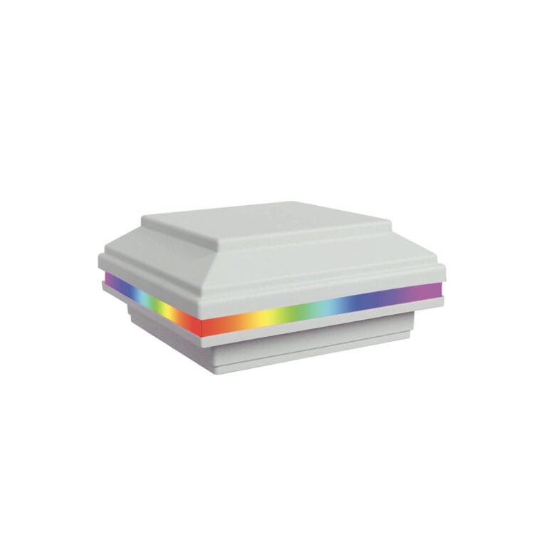 Tru-Scapes® 4.5” Composite Color Changing LED Deck Post Cap Light (Fits TREX Transcend Posts) - Image 2